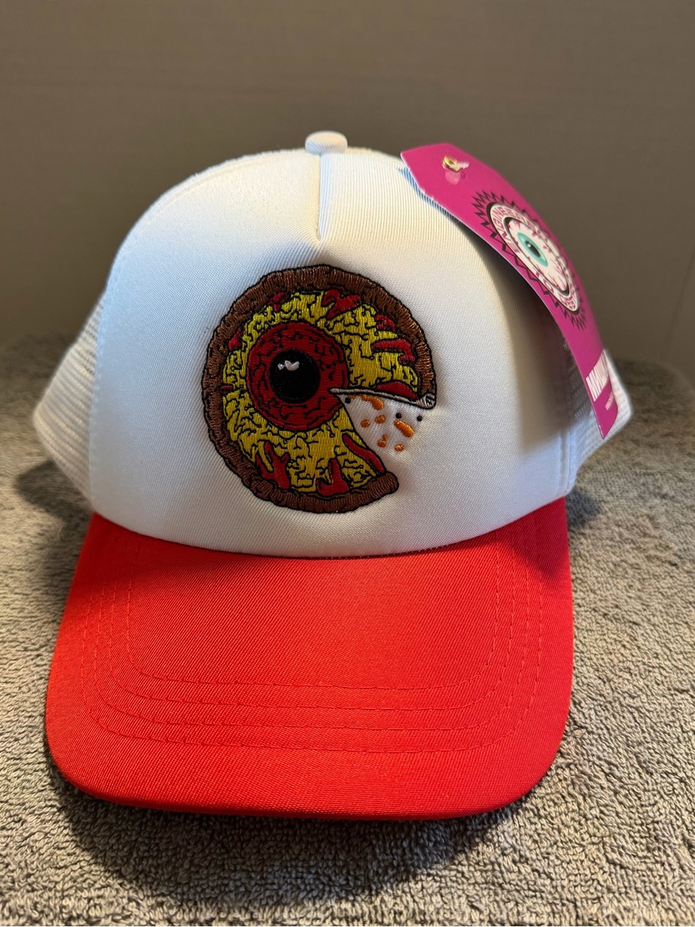Polyester Medium NWT Mishka Eyeball Pizza Trucker Hat